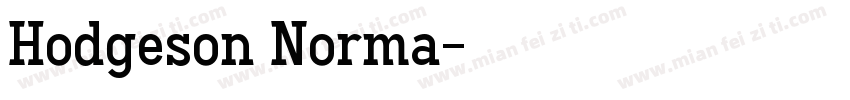 Hodgeson Norma字体转换